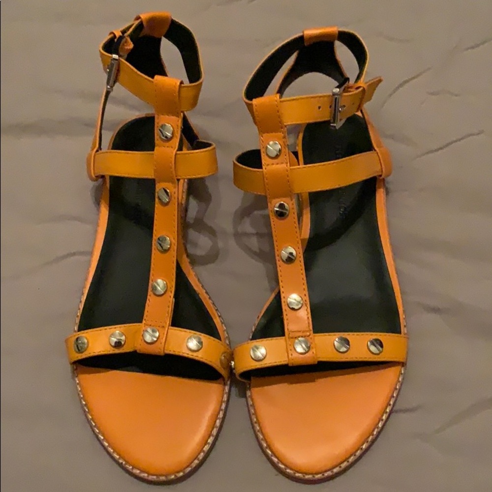 Rebecca Minkoff Studded Sandals - Orange - 7